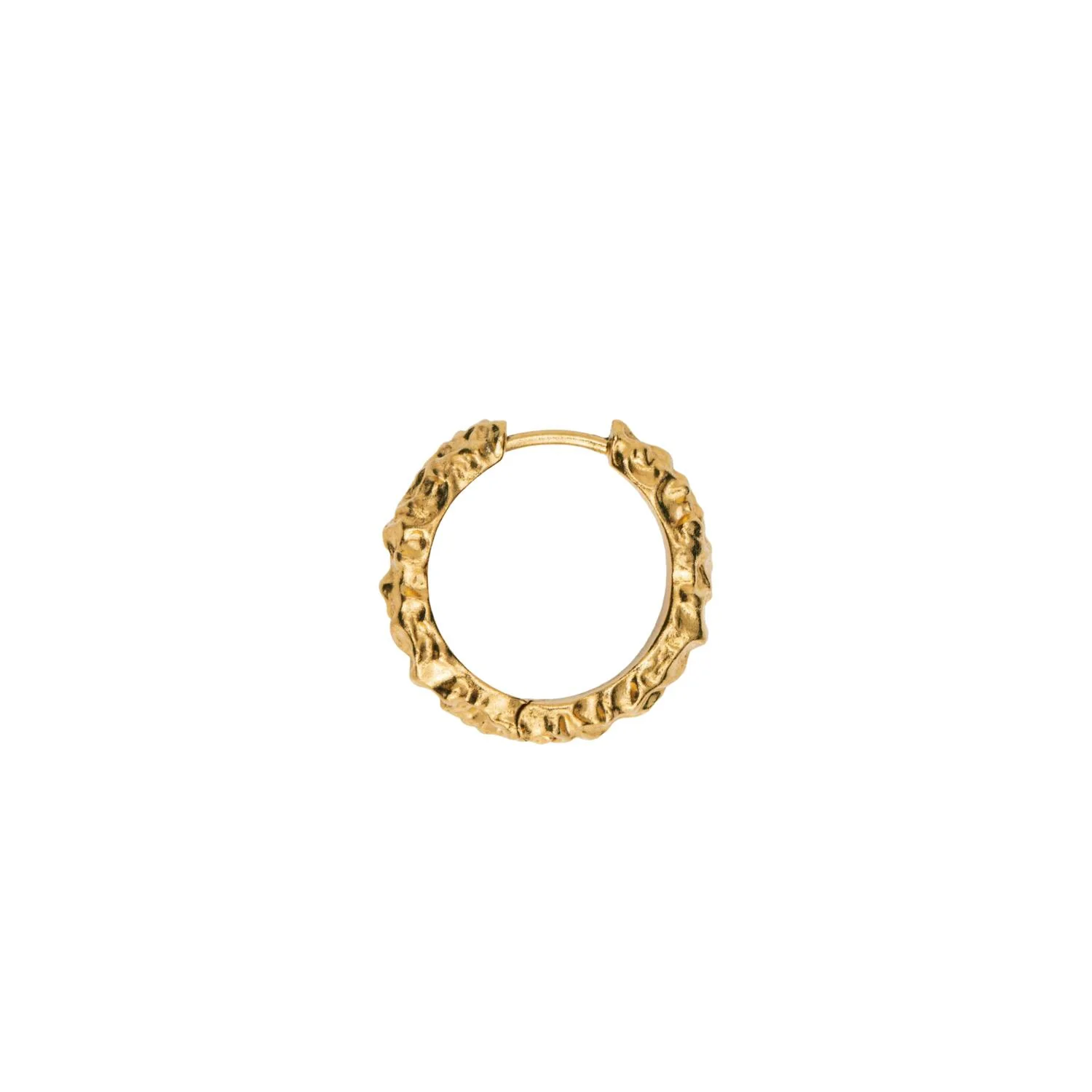 IX Crunchy Edge ørering - forgyldt