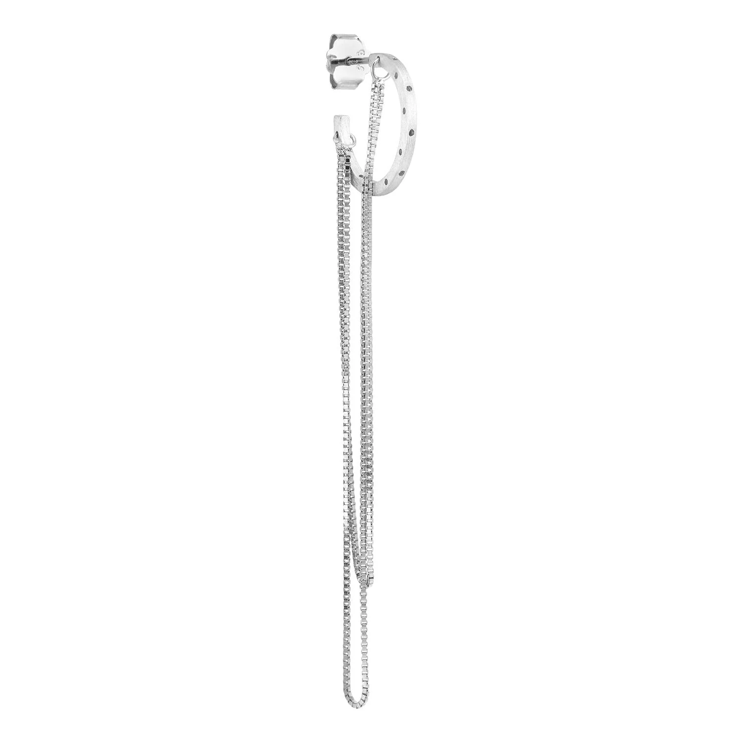 Orbis Chain ørering - sølv