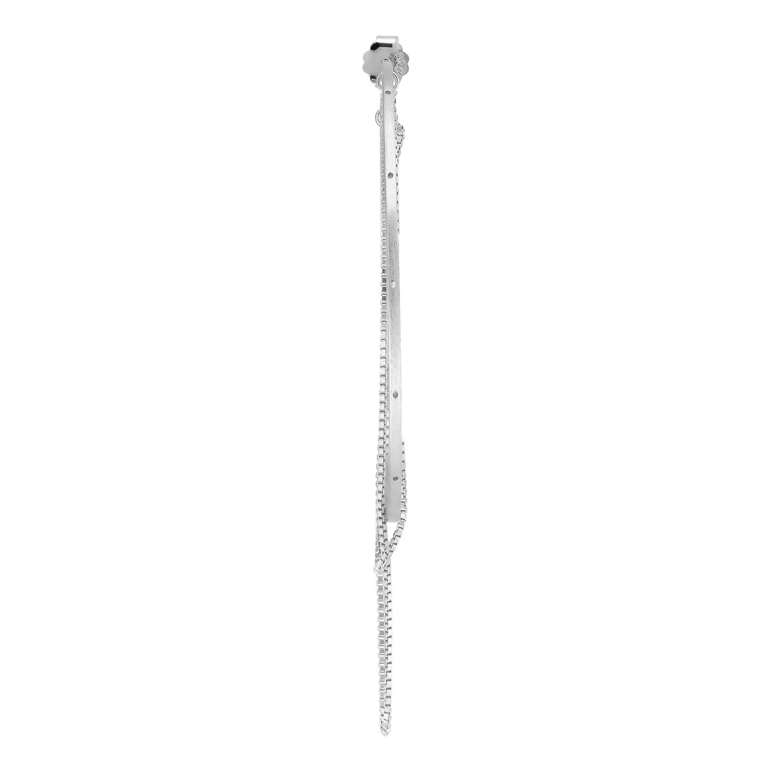 Orbis Chain ørering, stor - sølv - Image 2