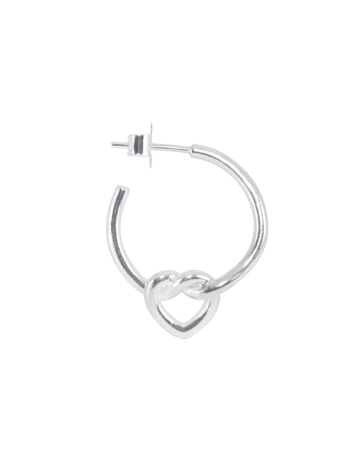 Tied Heart hoop - sølv