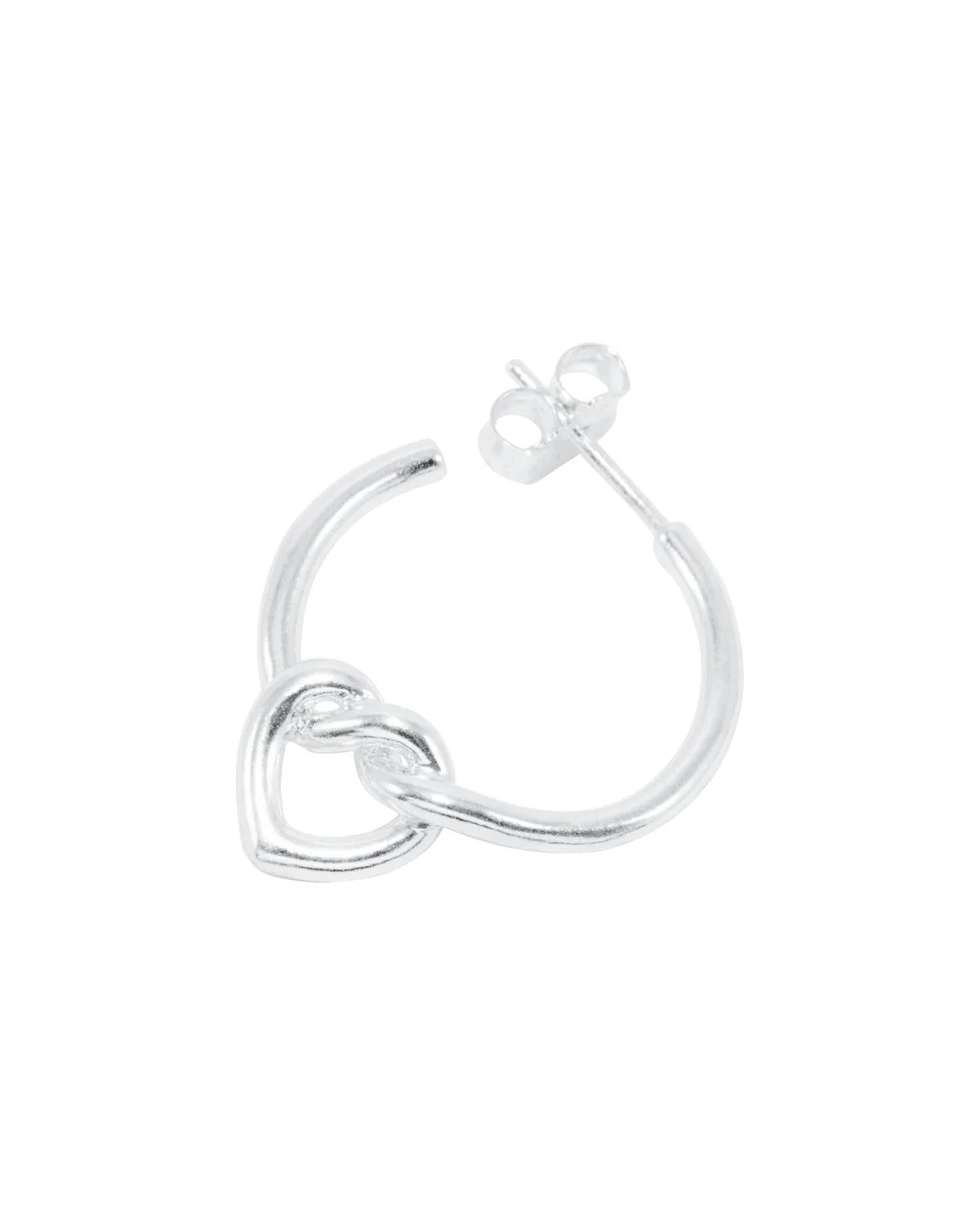 Tied Heart hoop - sølv - Image 2