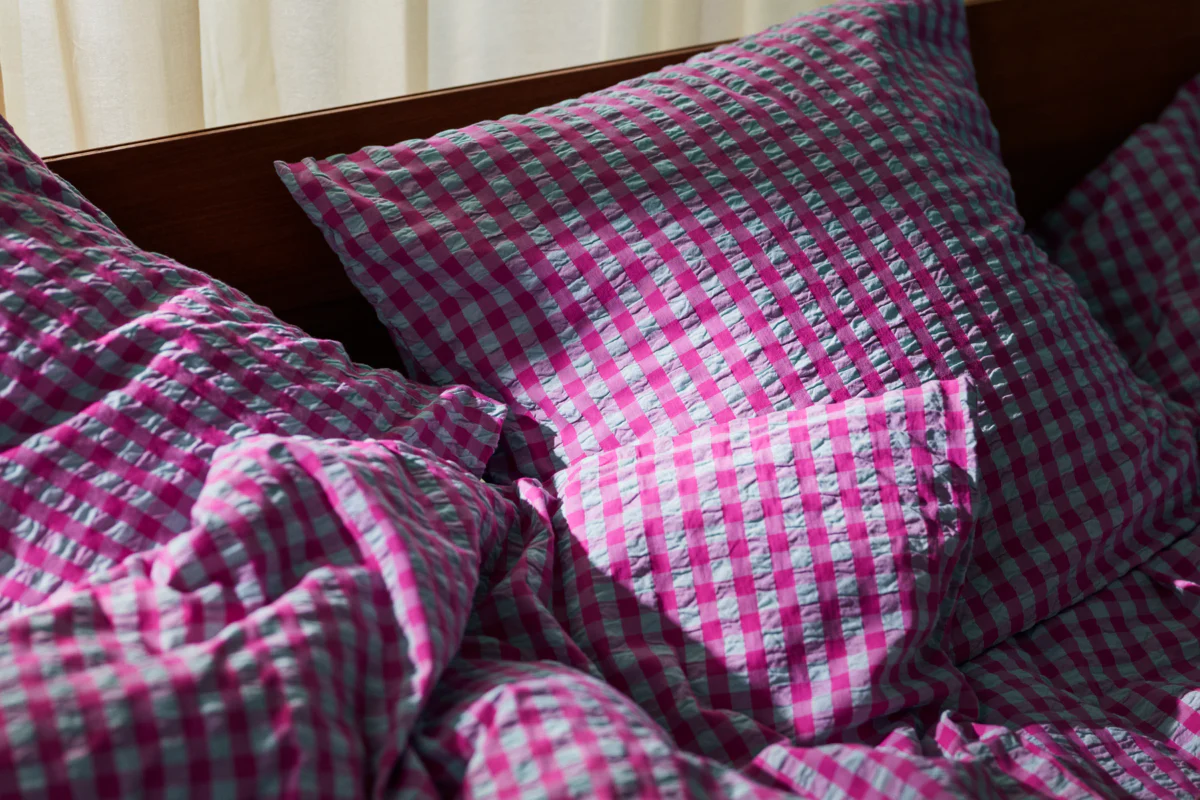 Bæk&Bølge sengetøj - Fuchsia/Mint - Image 5