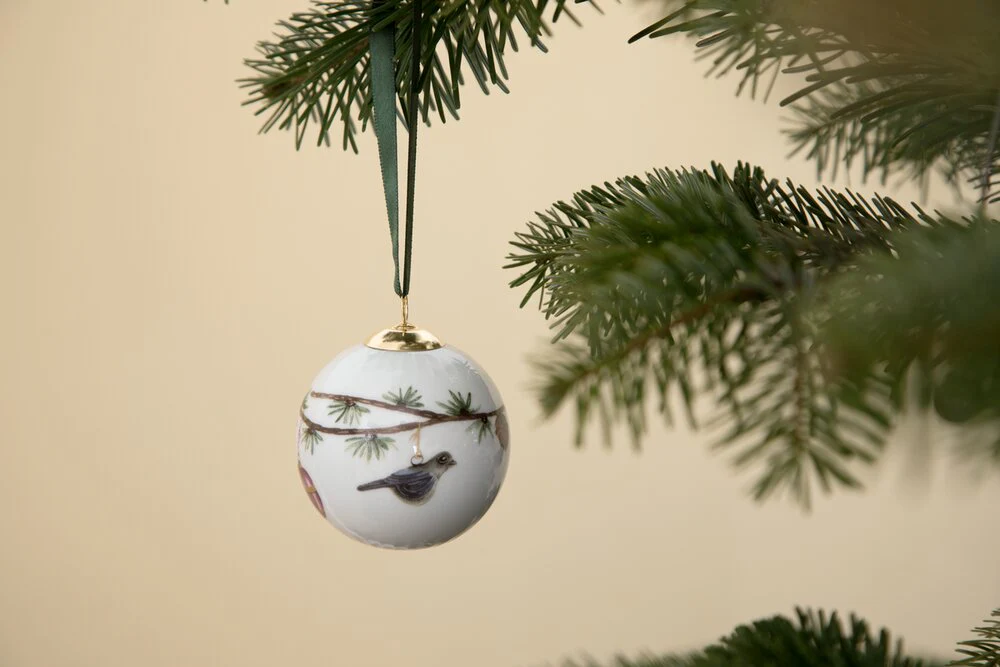 Hammershøi Christmas kugle 2019, hvid m. deko - Ø6 cm. - Image 11