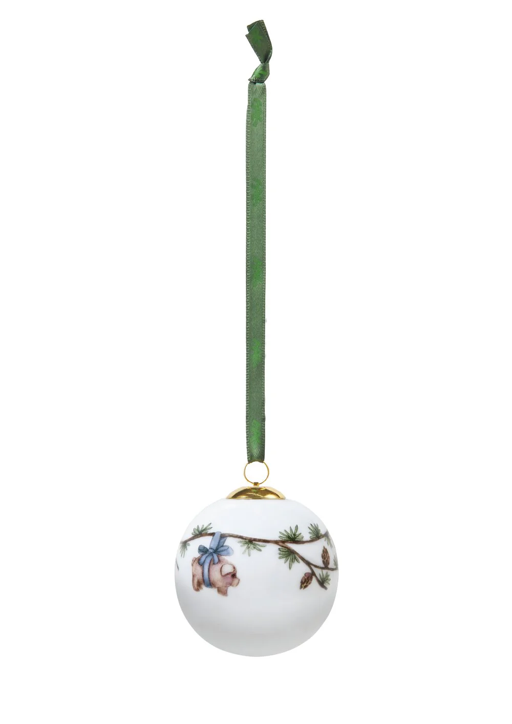 Hammershøi Christmas Kugle 2023, hvid m. deko - Ø6 cm. - Image 3