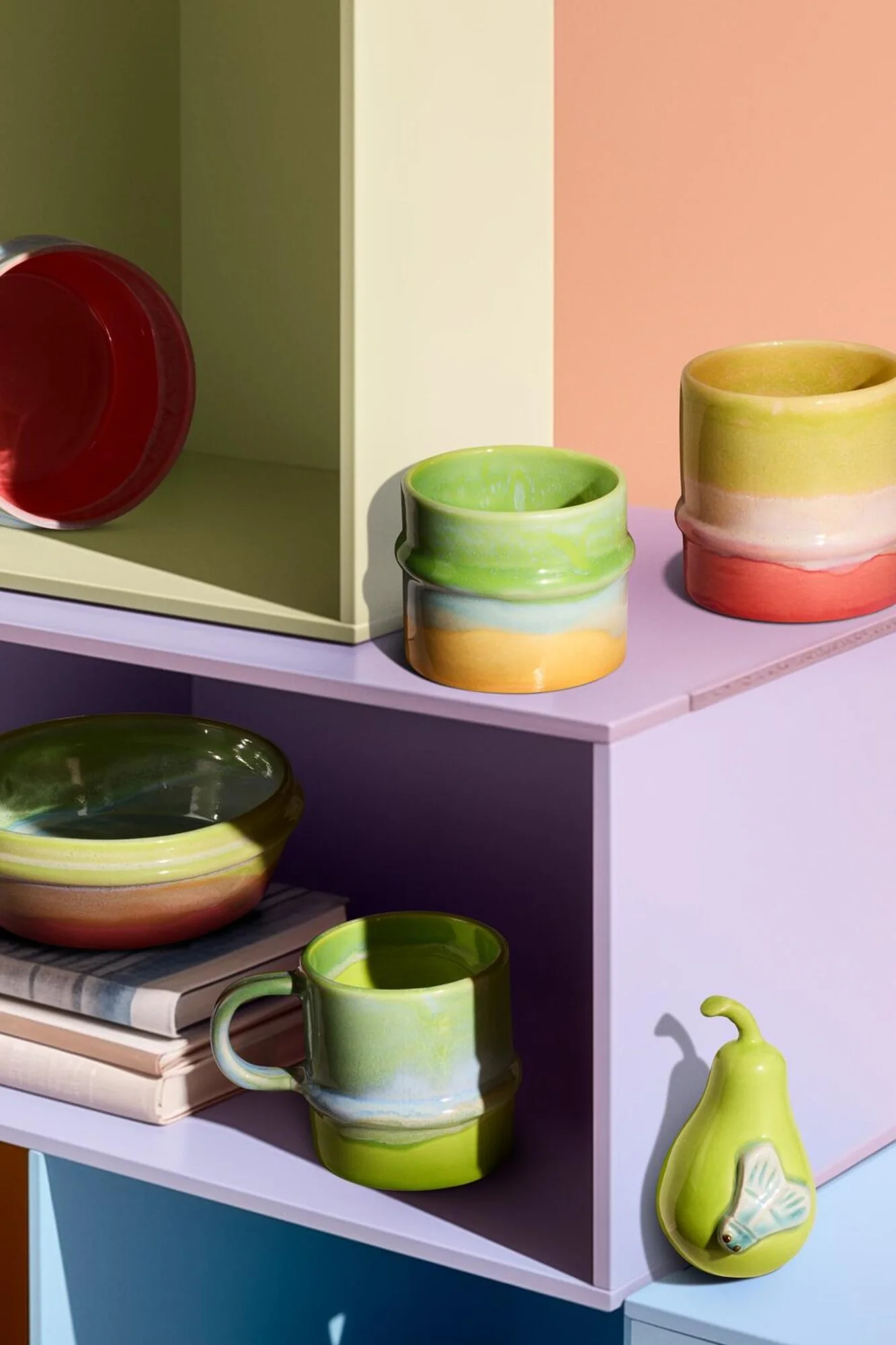 Poppery skål, mint/apple green/pink - Ø:16 cm - Image 2