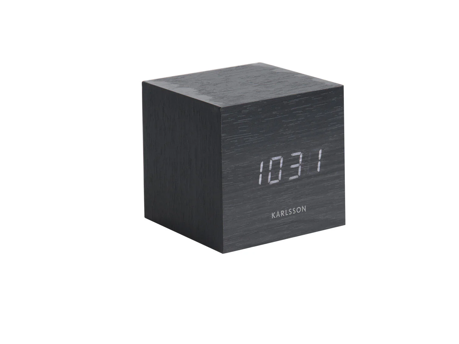 Mini Cube vækkeur - sort