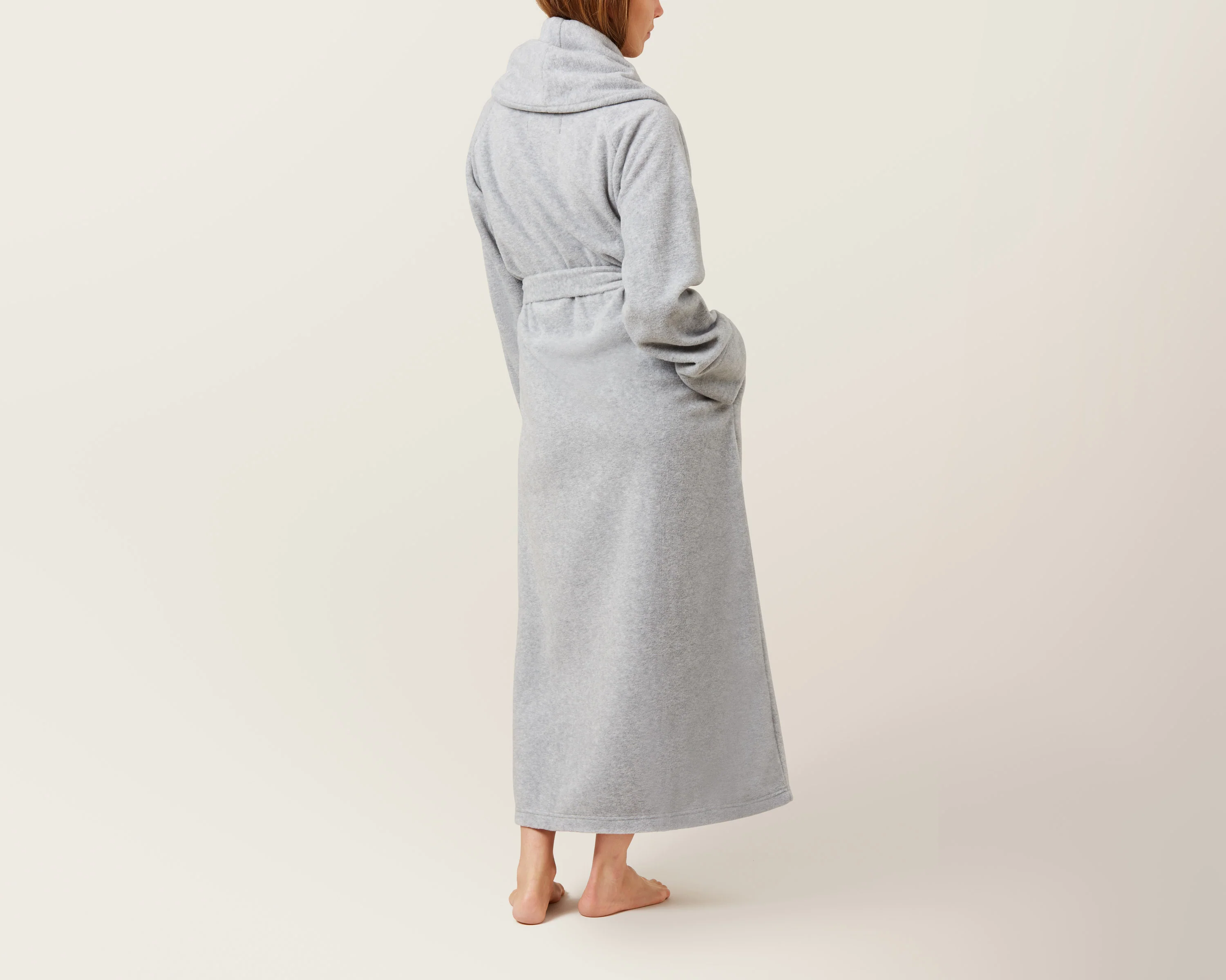 Mount everest fleece badekåbe - Light grey - Image 4
