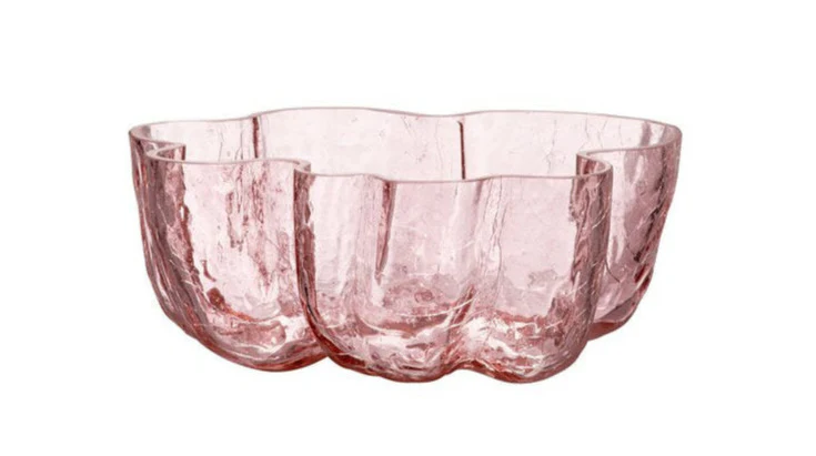 Crackle skål, pink - Ø25 cm