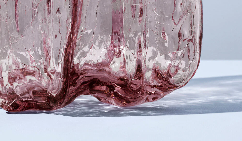 Crackle skål, pink - Ø25 cm - Image 4