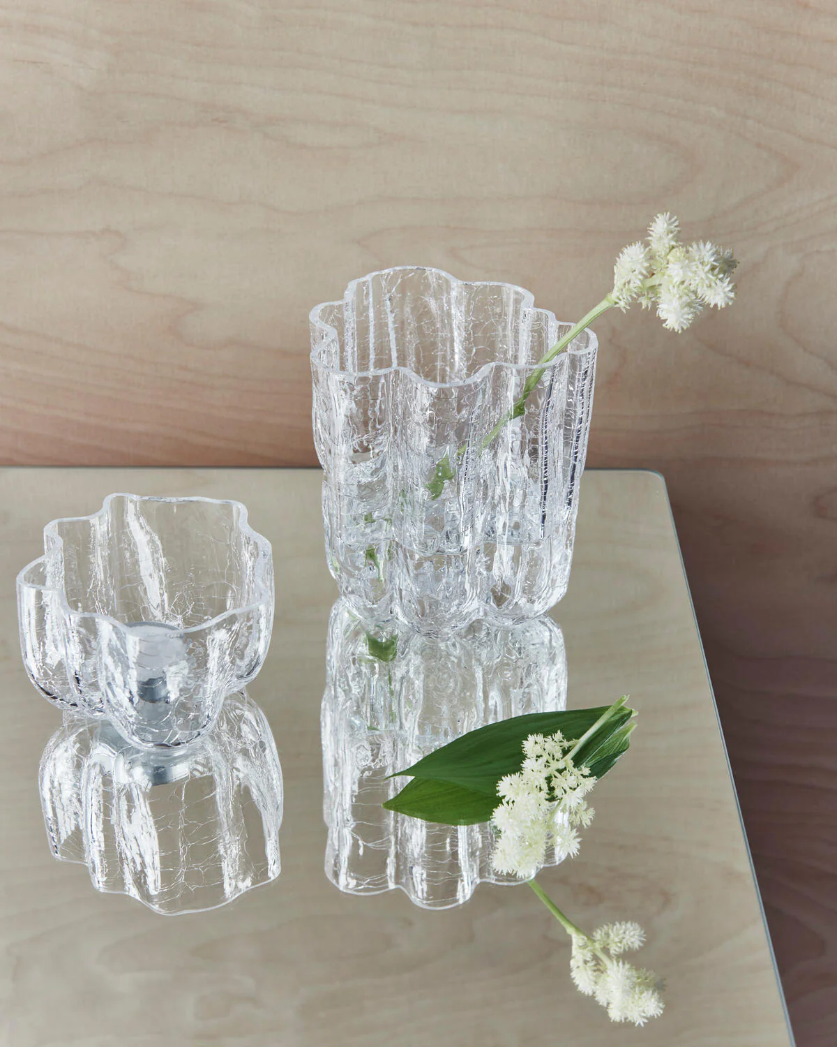 Crackle vase, klar - H12 cm - Image 4