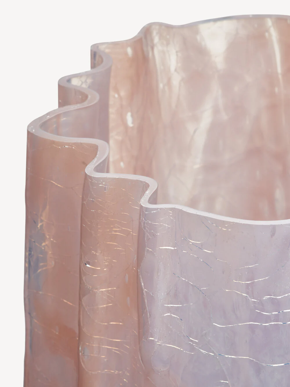 Crackle vase, pink pearl - H27 cm. - Image 3