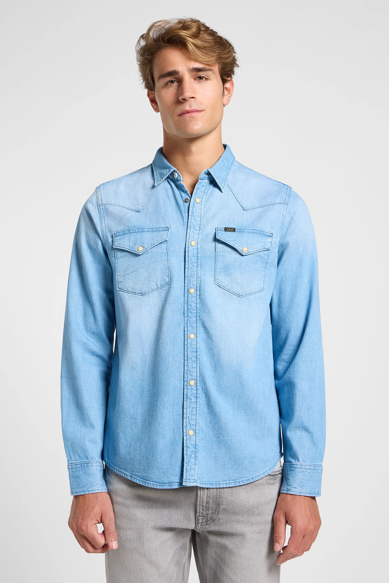 Regular Western denimskjorte - Starlight Wash