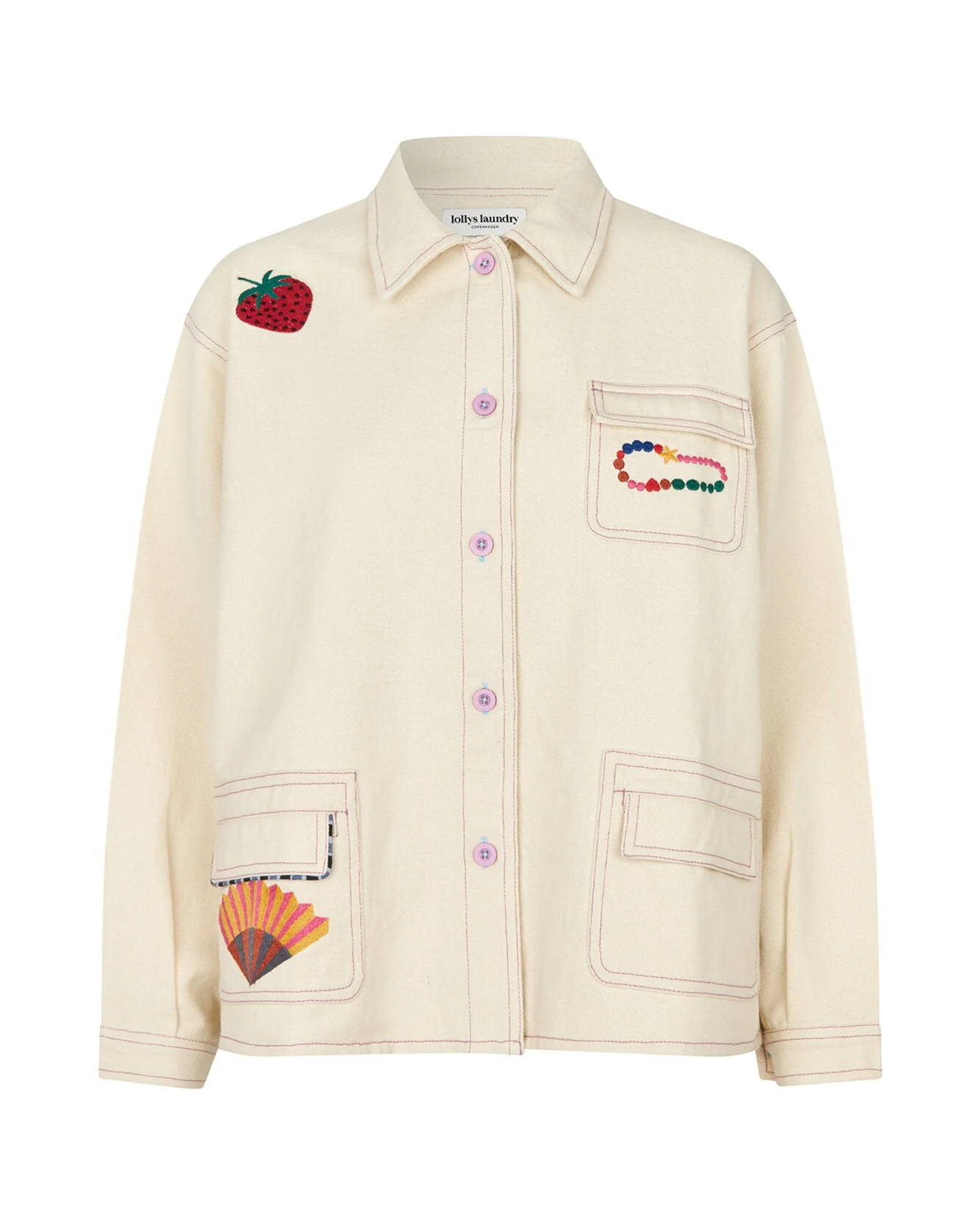 AprilLL denimjakke - creme - Image 2
