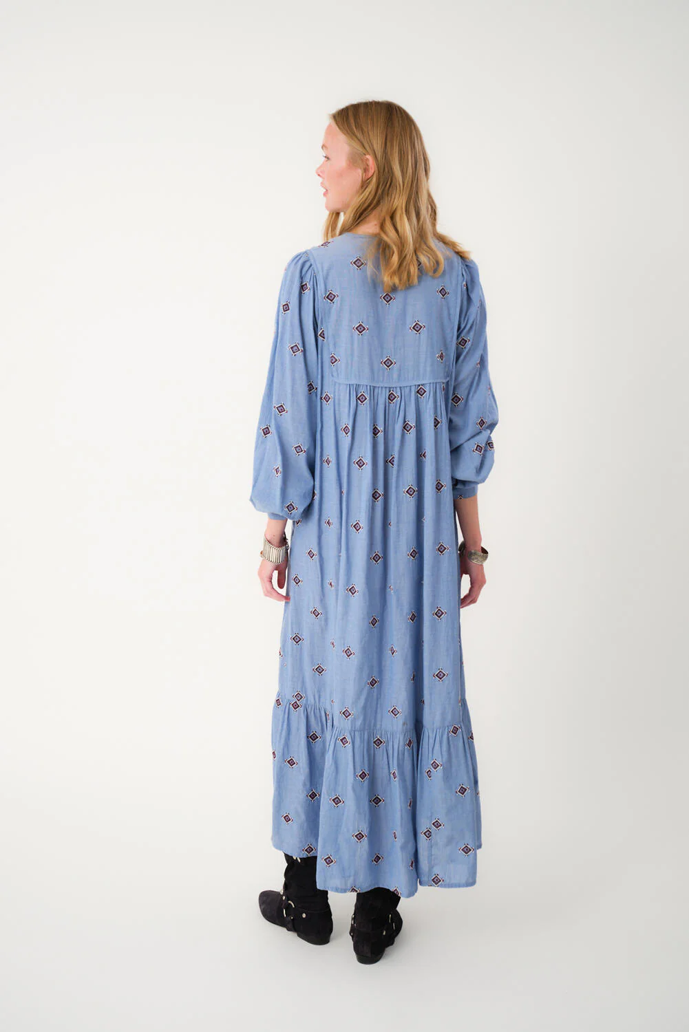 Latour lang kjole - Light Blue - Image 3