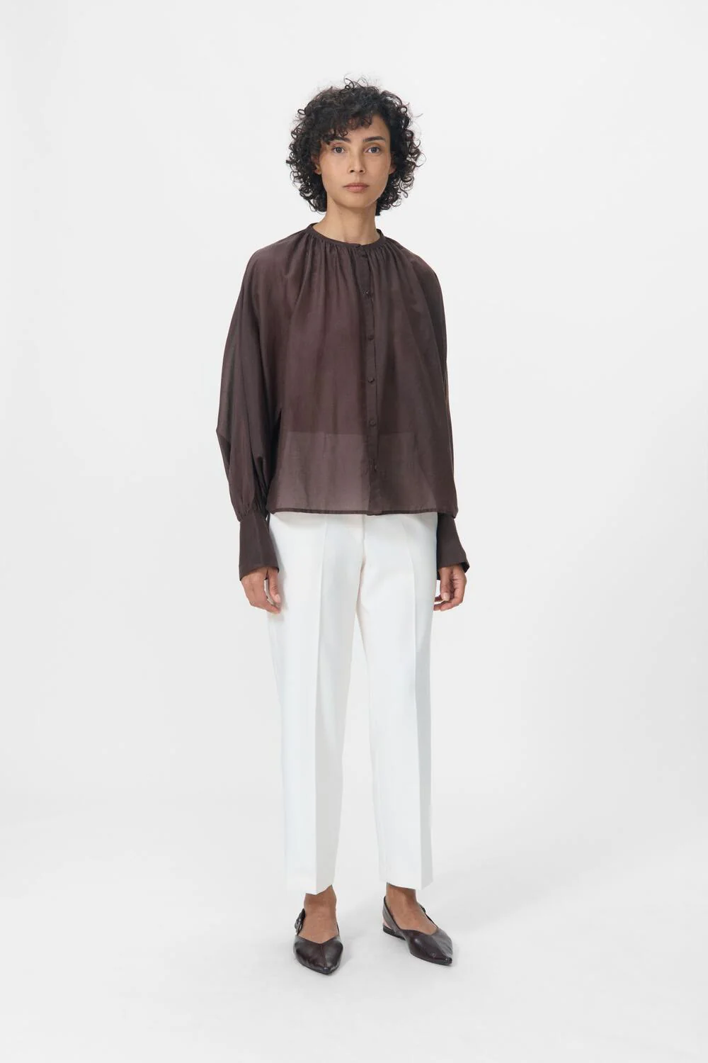Allona bluse - Chestnut - Image 3