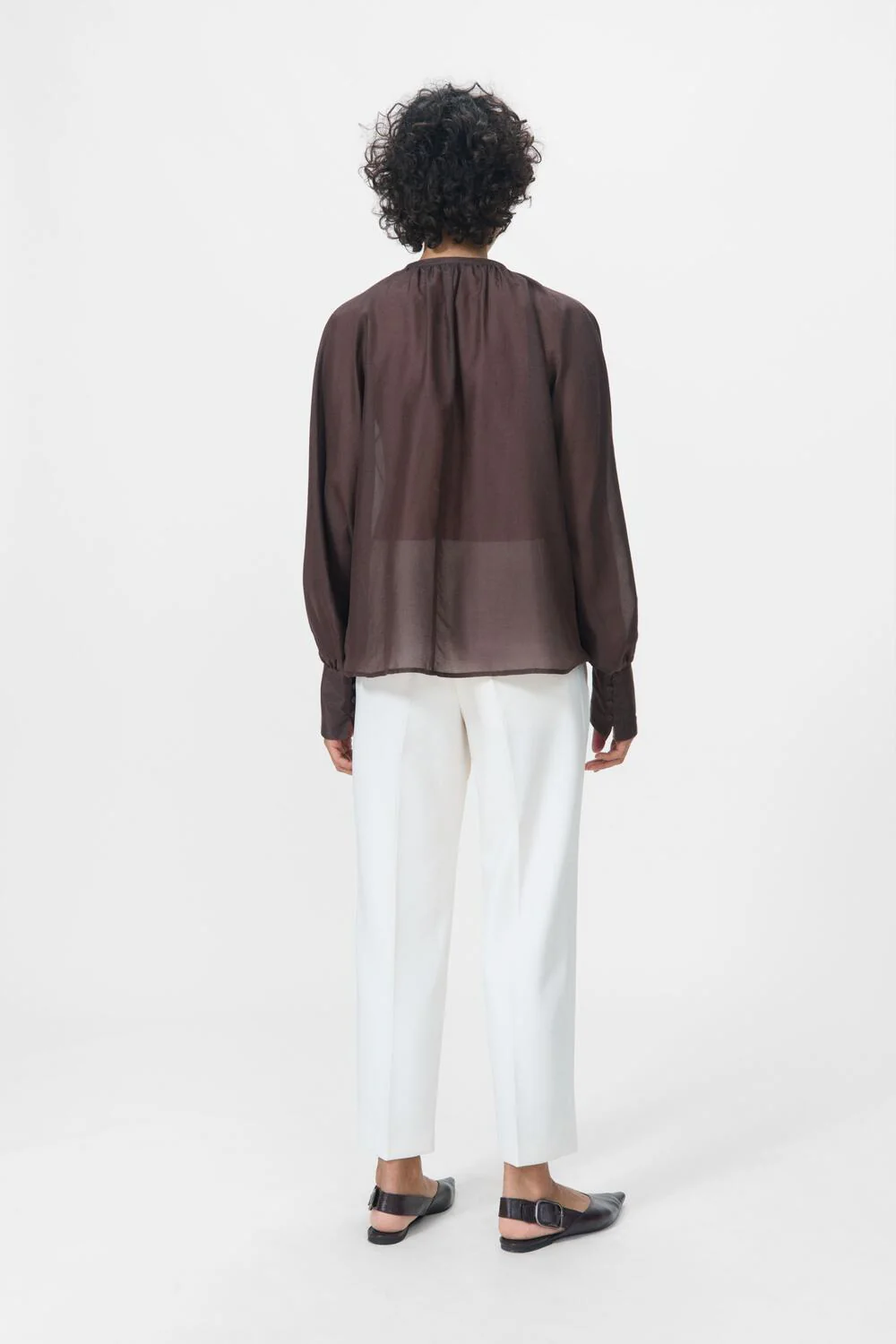 Allona bluse - Chestnut - Image 5