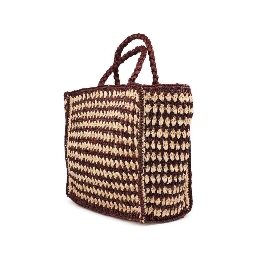 Farella Crochet Raffia håndtaske - natur/brun - Image 3