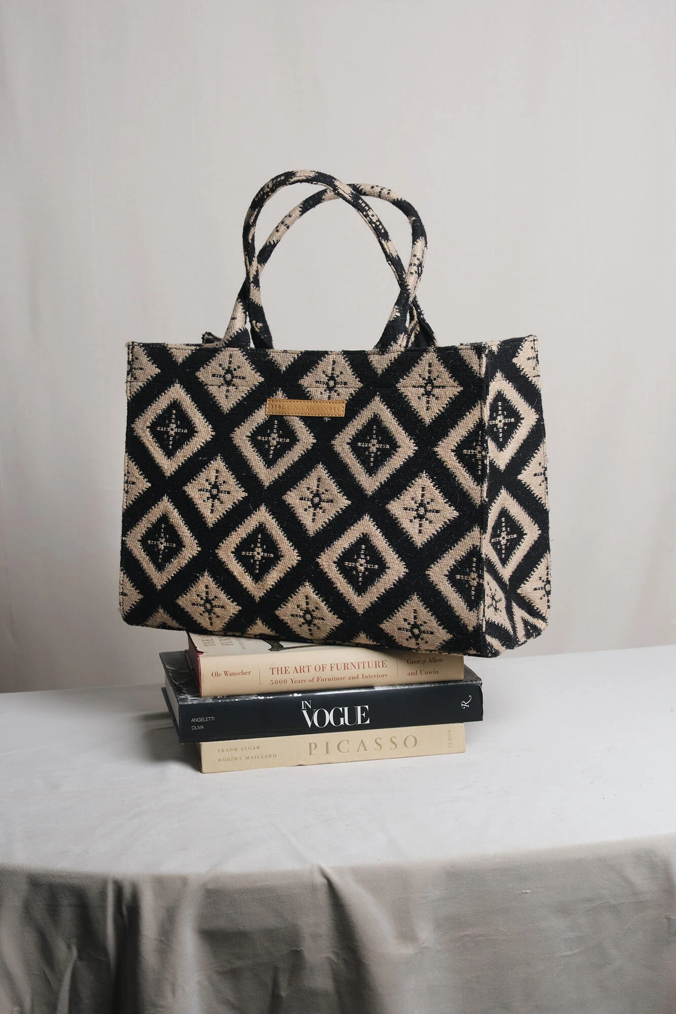 Rue Rivoli shopper, mellem - sort - Image 6