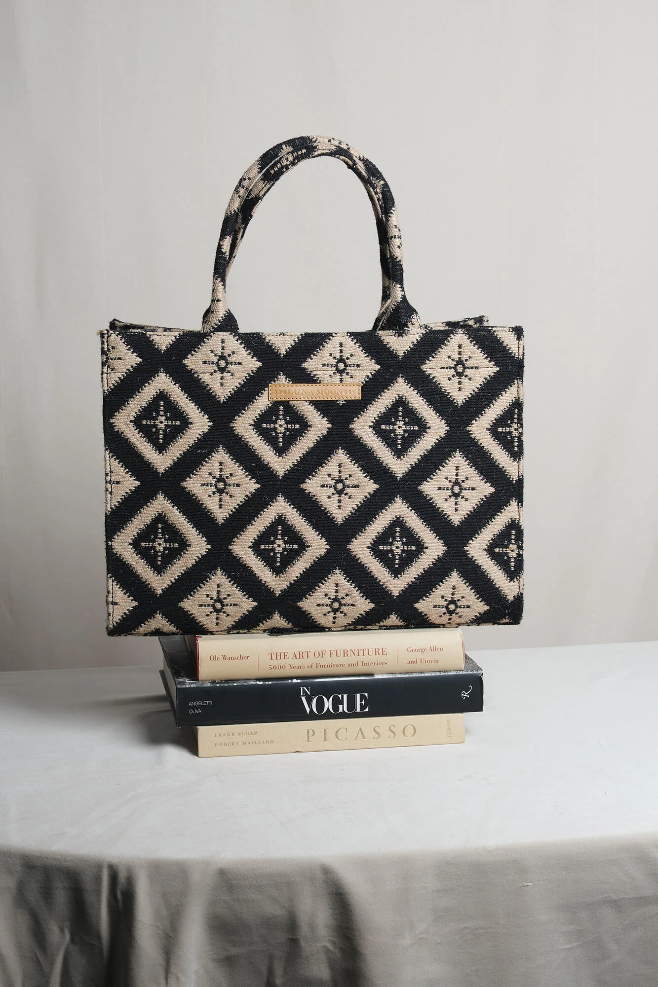 Rue Rivoli shopper, mellem - sort - Image 7