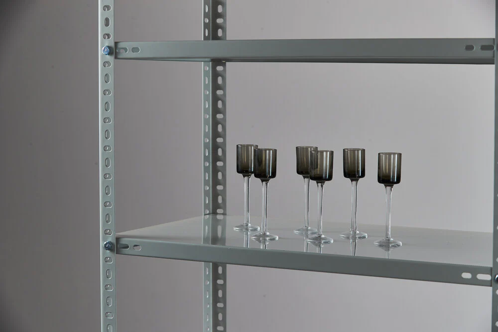 Snapseglas på fod, grå - 6 stk. - Image 4