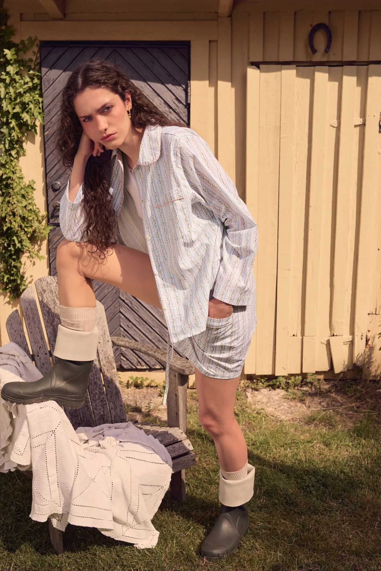 Moe skjorte - Summer Stripe Blue - Image 4