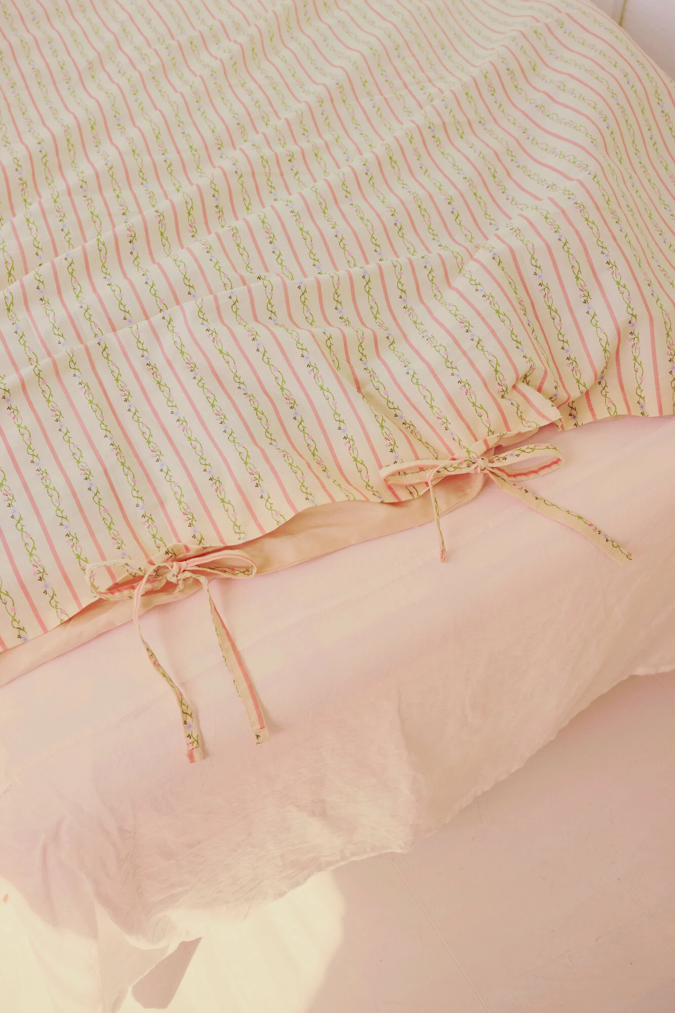 Sengesæt, 200x140 cm - Summer Stripe Peach - Image 8