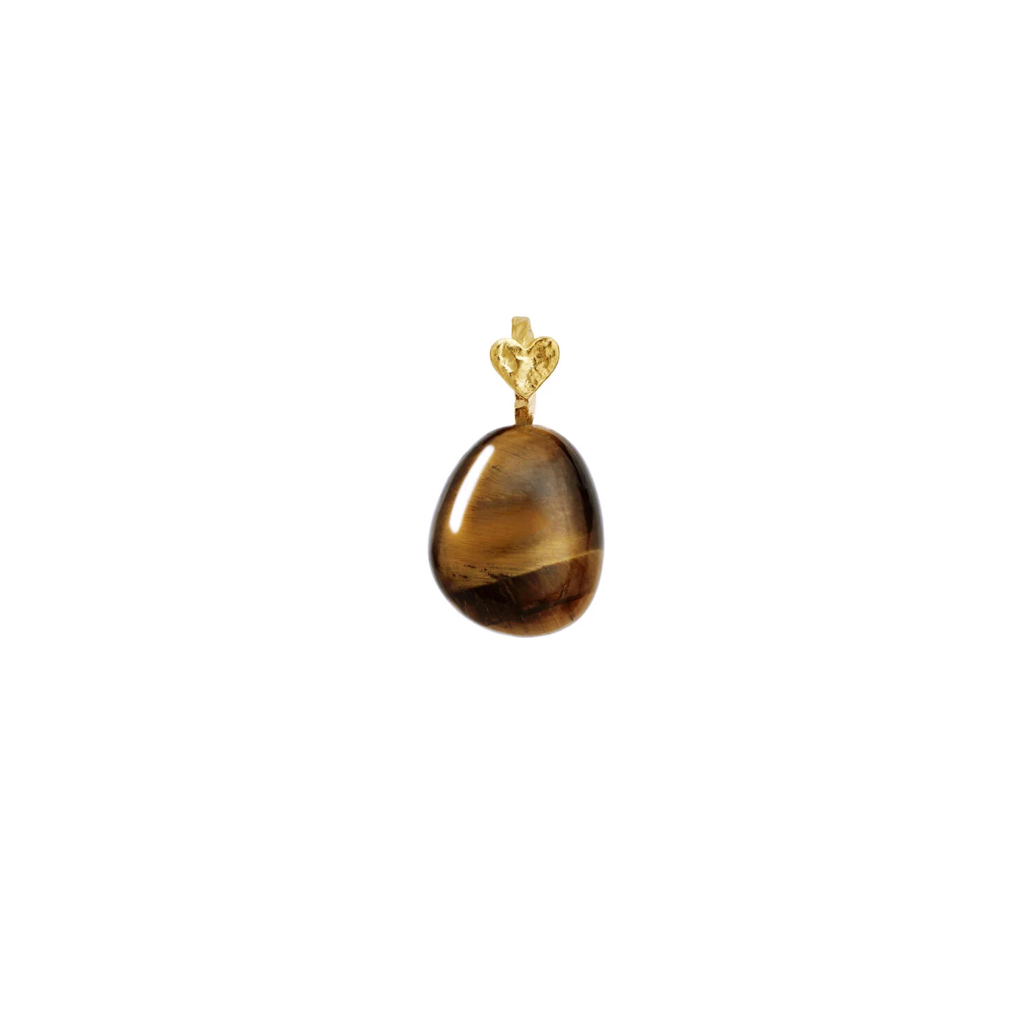Tiger Eye Earth vedhæng - forgyldt