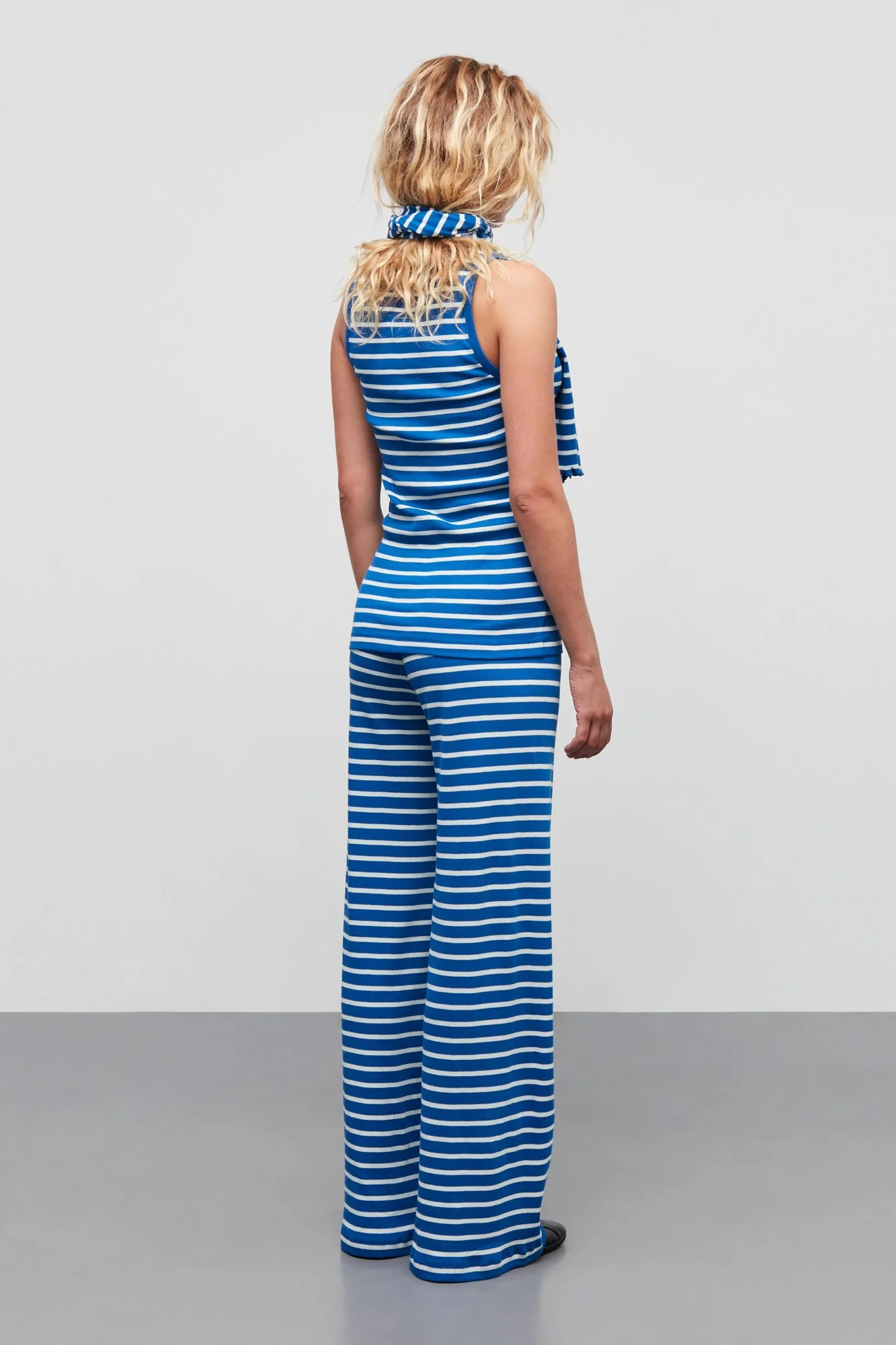 2X2 Cotton Stripe Amour Tank Top - Surf The Web/Vanilla Ice - Image 3
