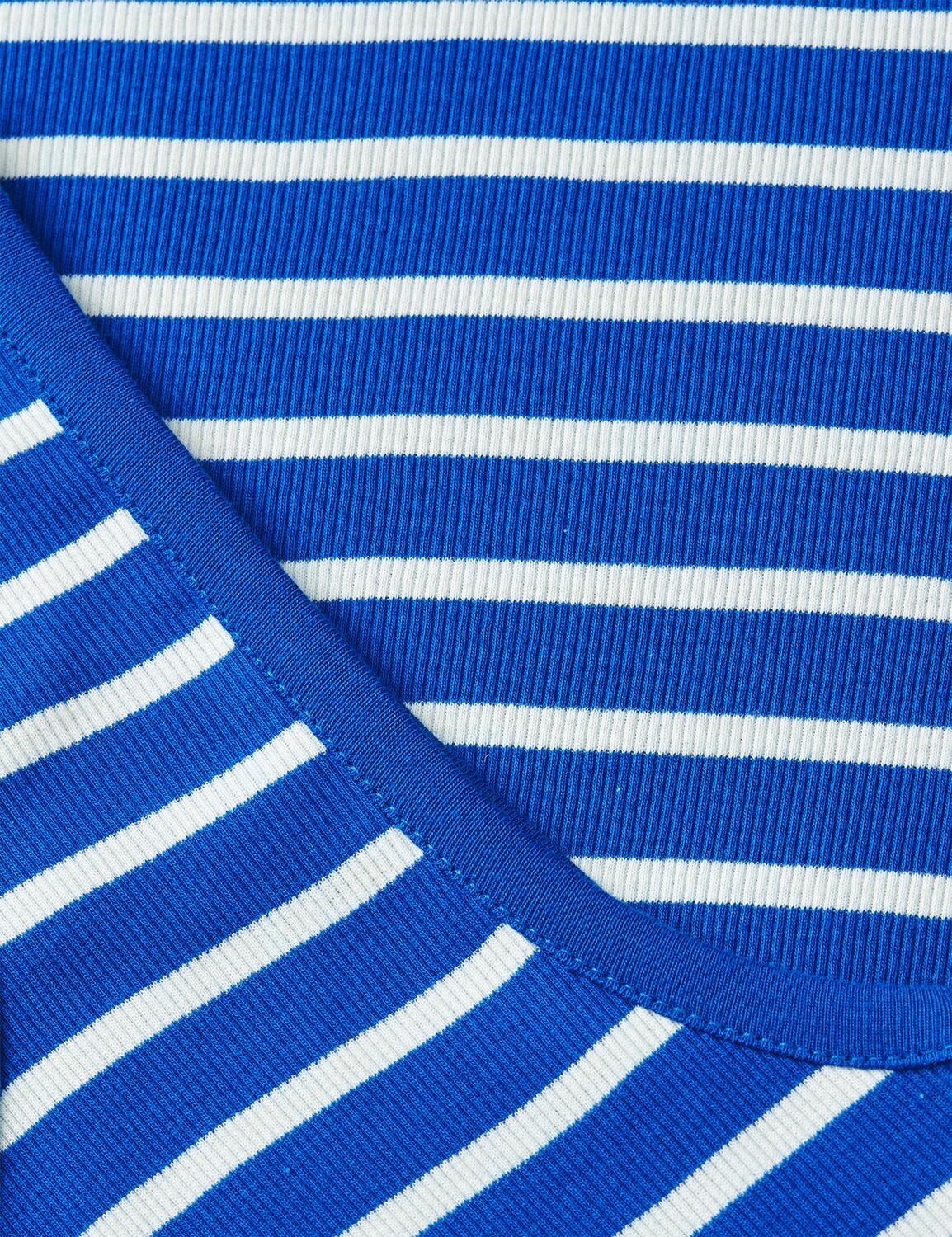 2X2 Cotton Stripe Amour Tank Top - Surf The Web/Vanilla Ice - Image 4