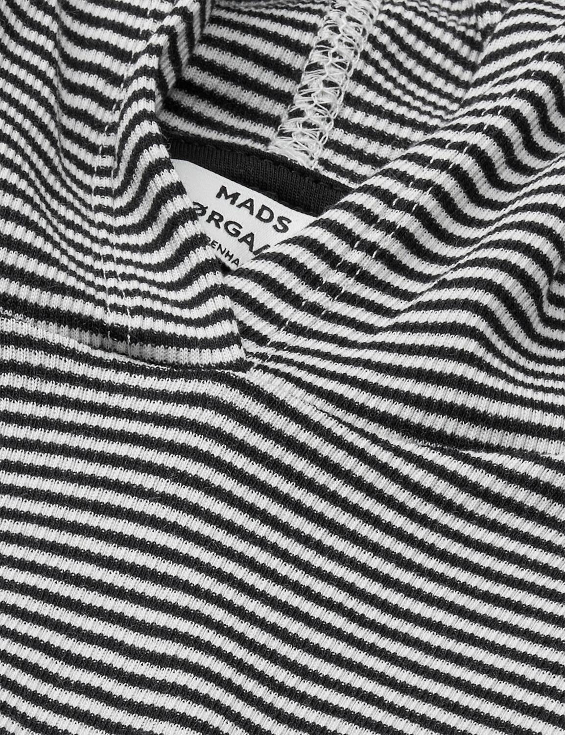 2X2 Cotton Stripe Tilla Hood langærmet t-shirt - Black/Vanilla Ice - Image 8