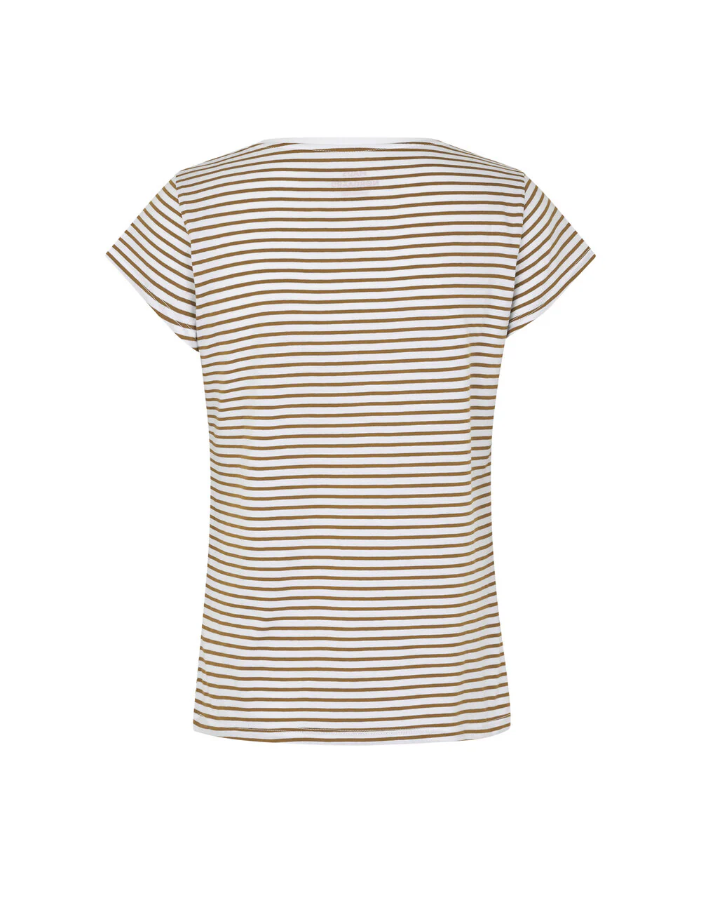 Organic Jersey Stripe Teasy T-shirt - Lizard/brilliant white - Image 2