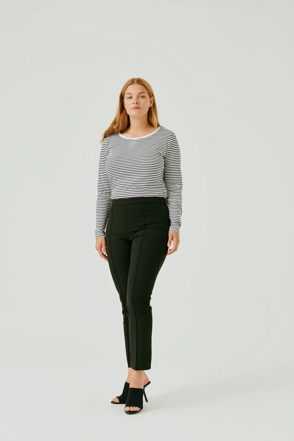 Organic Jersey Stripe Tenna Tee FAV - hvid/sort - Image 2