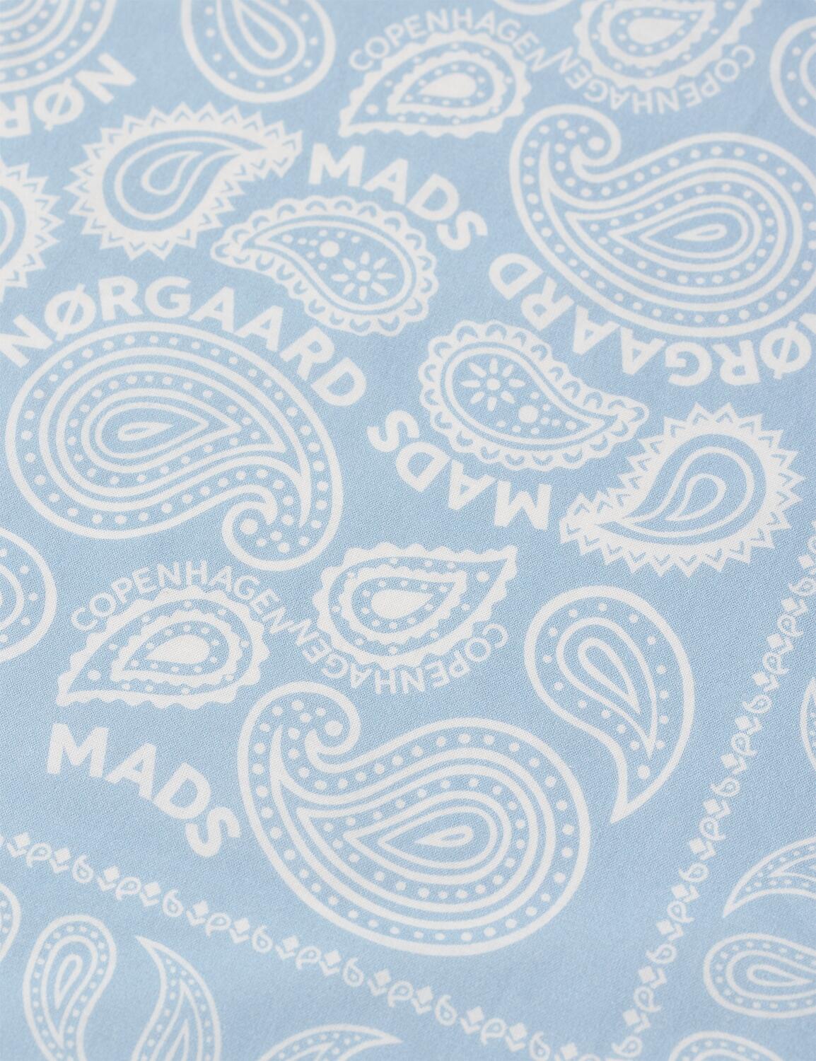 Soft Cotton Paisley Solid bandana - Cashmere Blue - Image 3