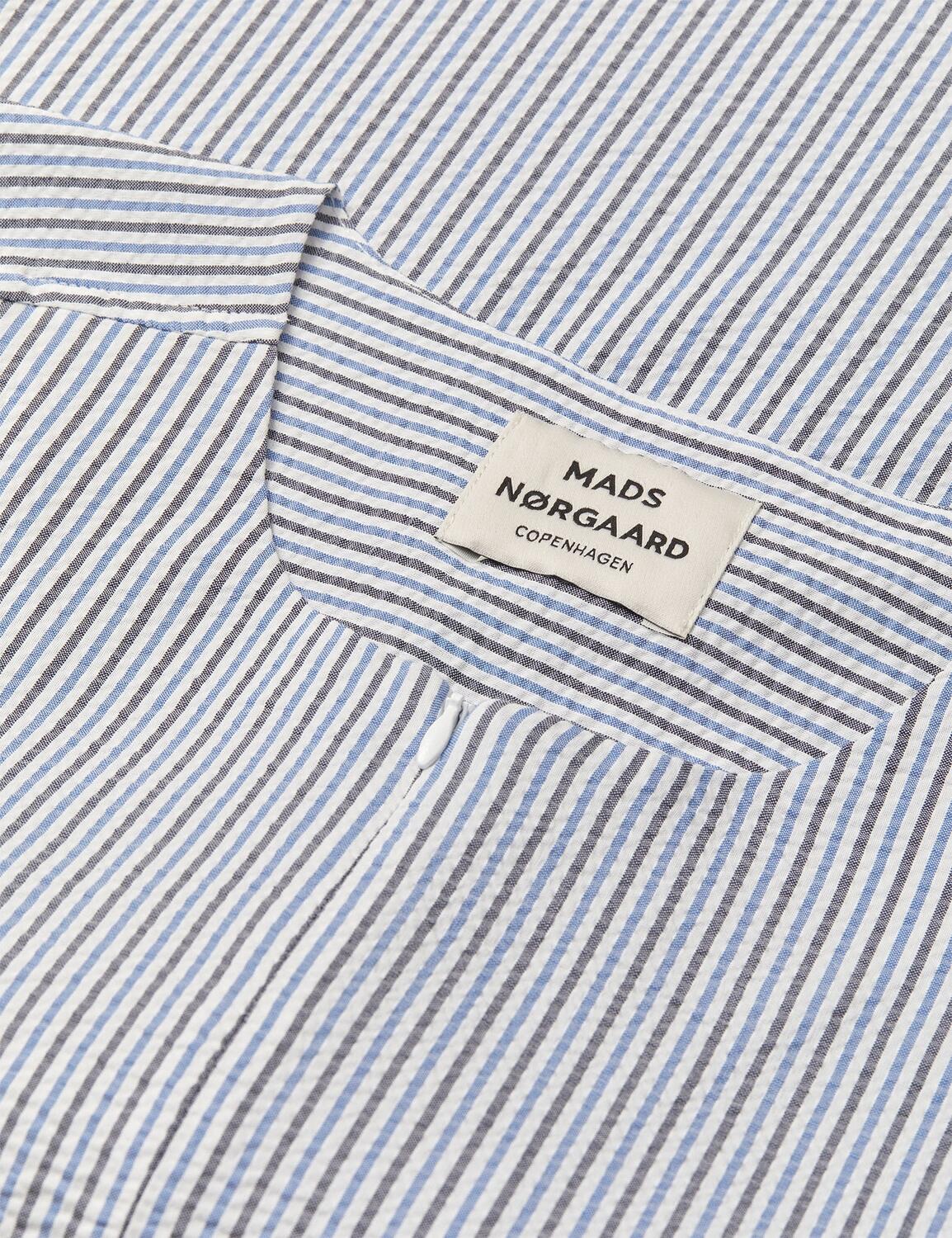 Soft Crease Funa bluse - Sky Captain/Bright Cobalt/Vanilla - Image 3