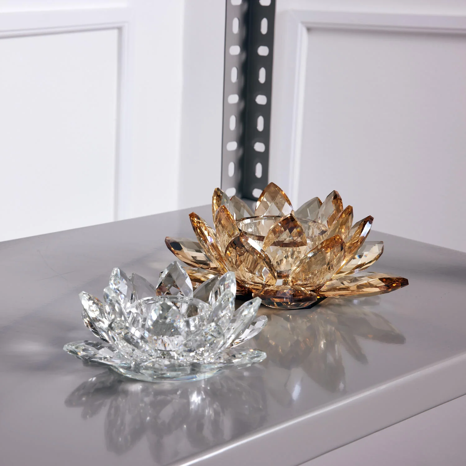 Lotus Votive fyrfadsstage, lille  - Klar - Image 5