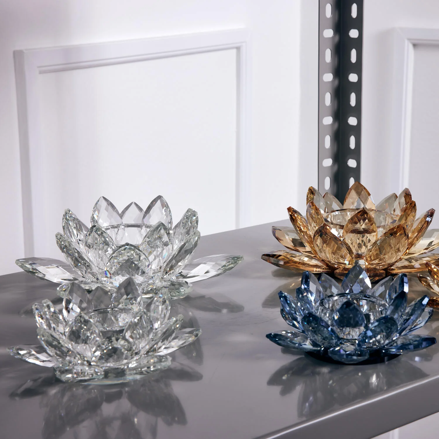 Lotus Votive fyrfadsstage, lille  - Klar - Image 6