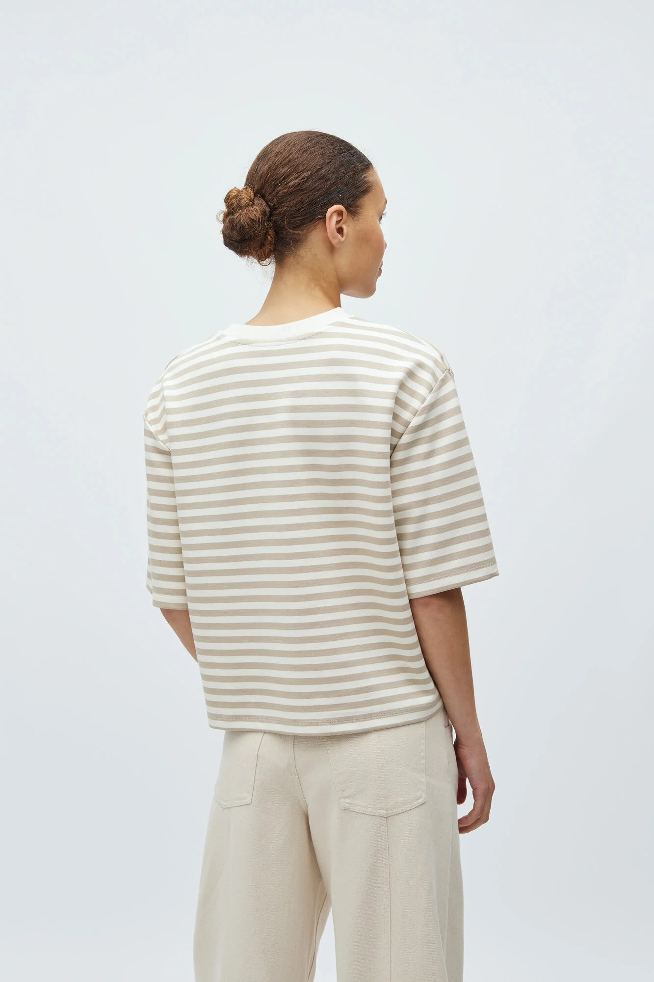 Emrys t-shirt - P49 Island Fossil Sugar Stripe - Image 3
