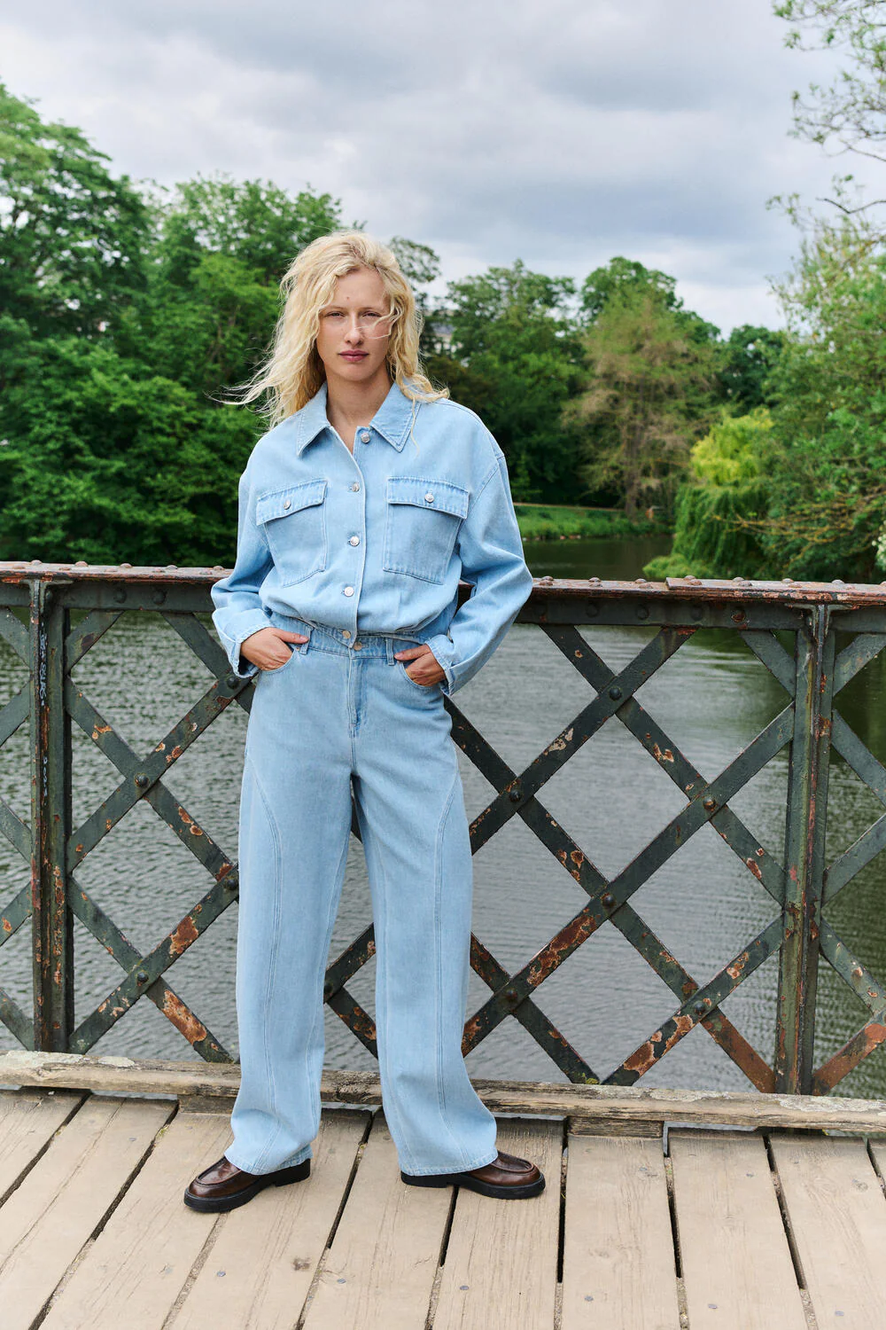 Geviva denimjakke - U31 Light Soft Wash - Image 3