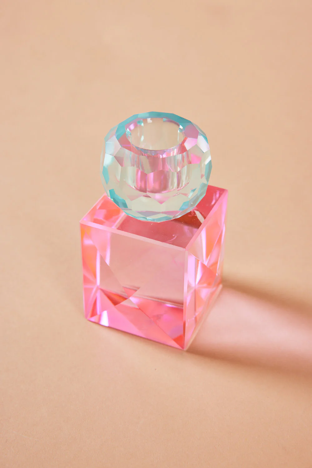 Krystal lysestage - blå/rosa - Image 4
