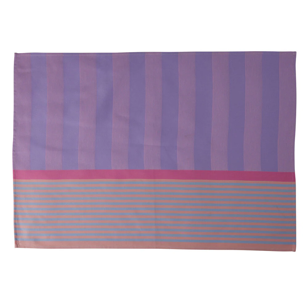 Tea viskestykke, stribet - rosa/lilla/orange - Image 2