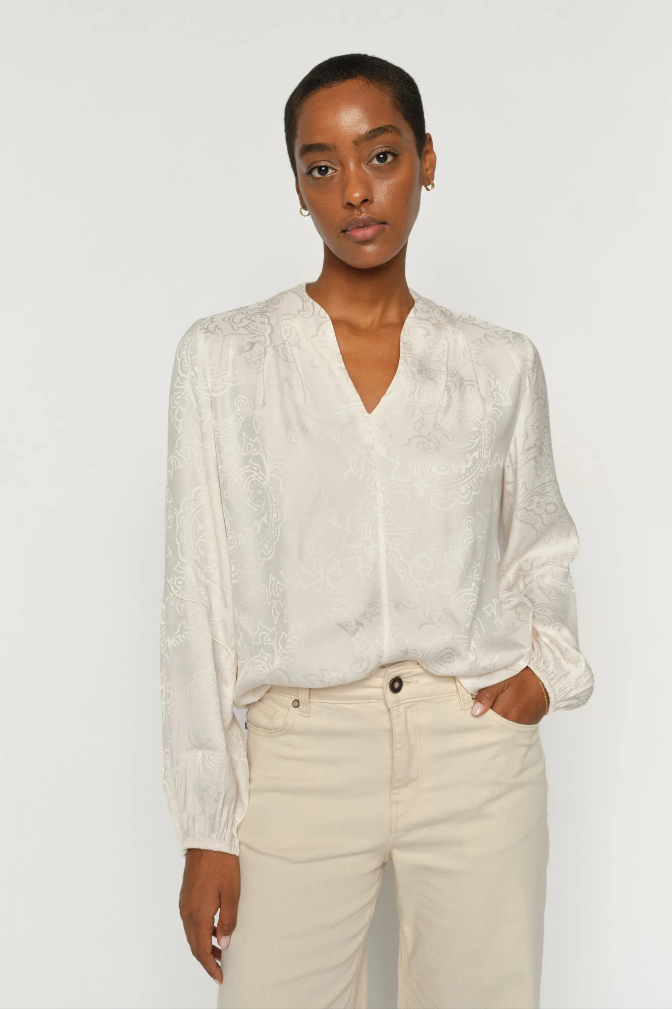 Hefa Paisleya bluse – Ecru