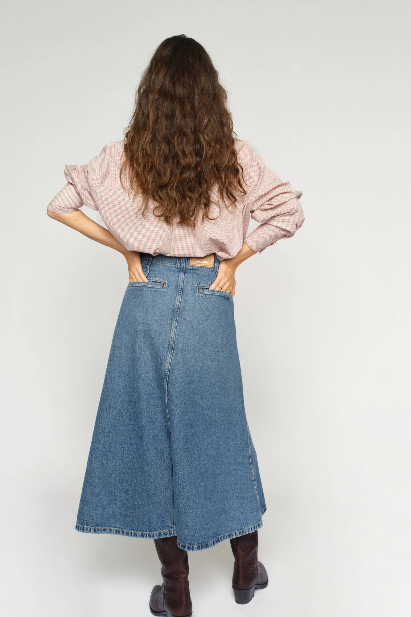 Leala denimnederdel – Mid Blue - Image 3