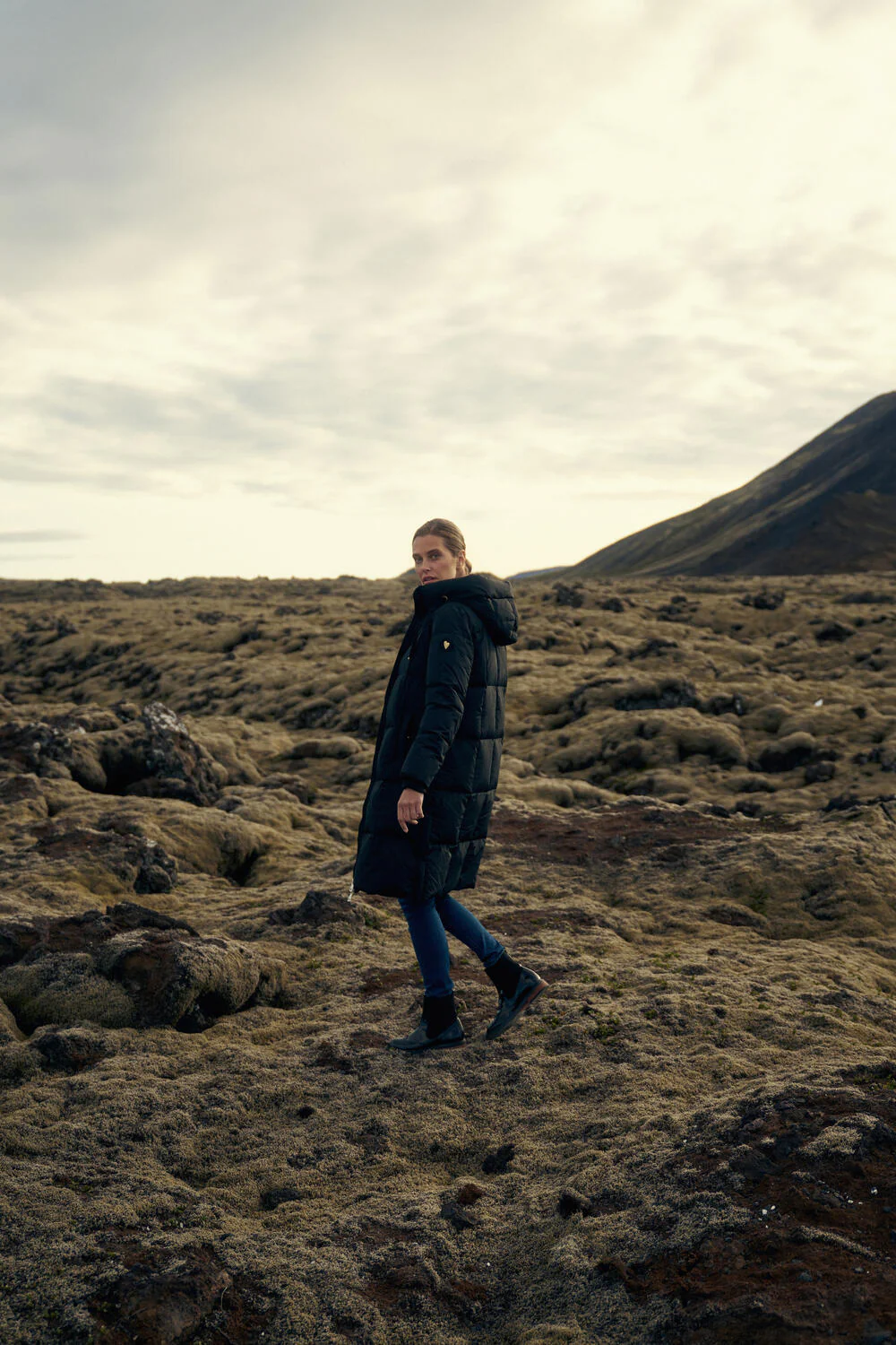 Nova Square dunfrakke - Navy - Image 6