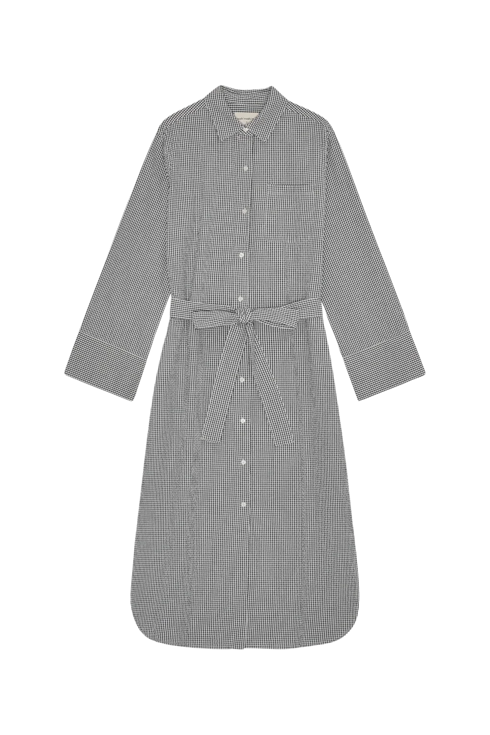 Daylight Gingham skjortekjole - Ecru/Navy - Image 2