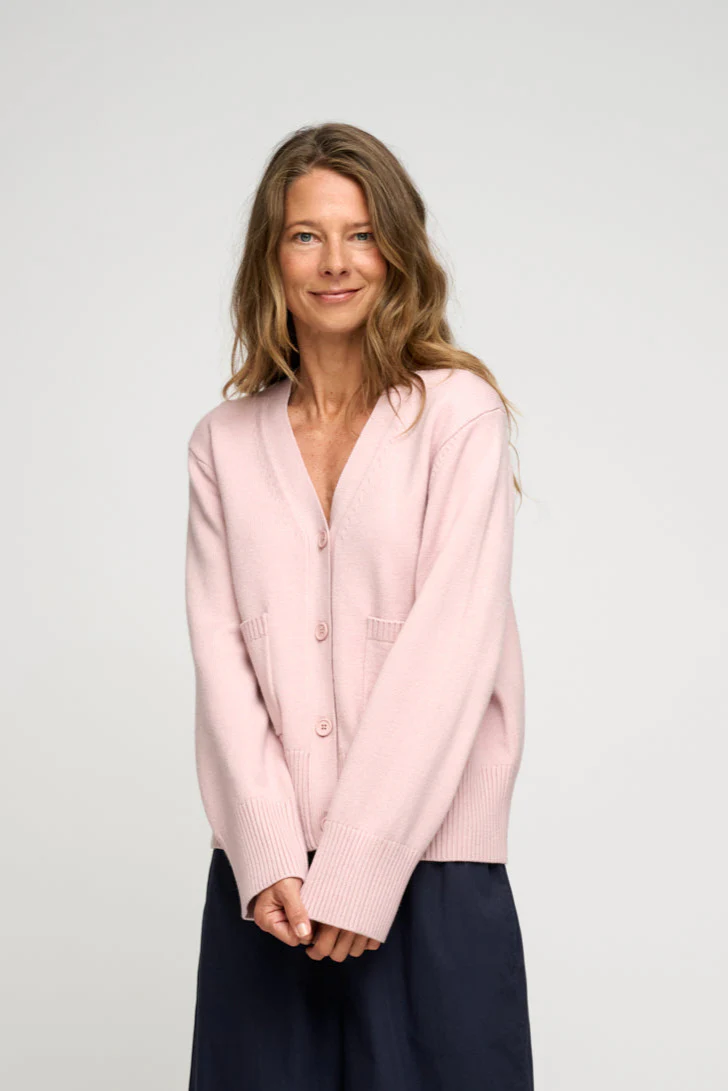 Forest strikket cardigan - Rose Dust