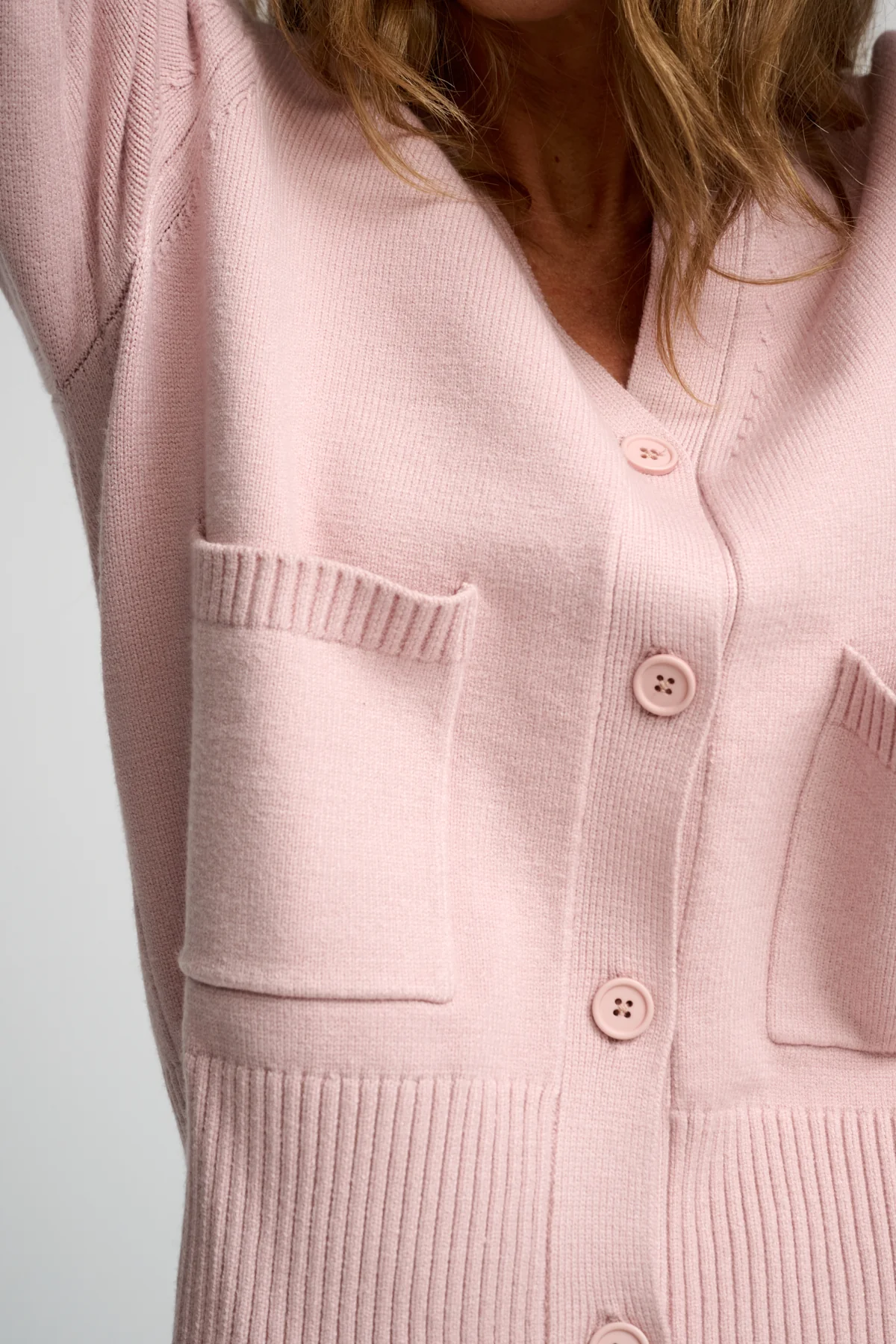 Forest strikket cardigan - Rose Dust - Image 3