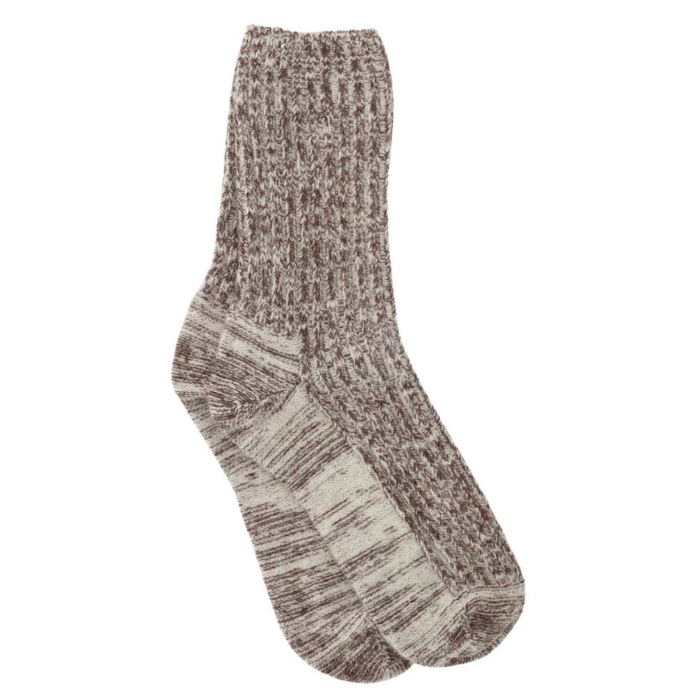 Twist strømper - Ruby/Khaki/Ecru - Image 3