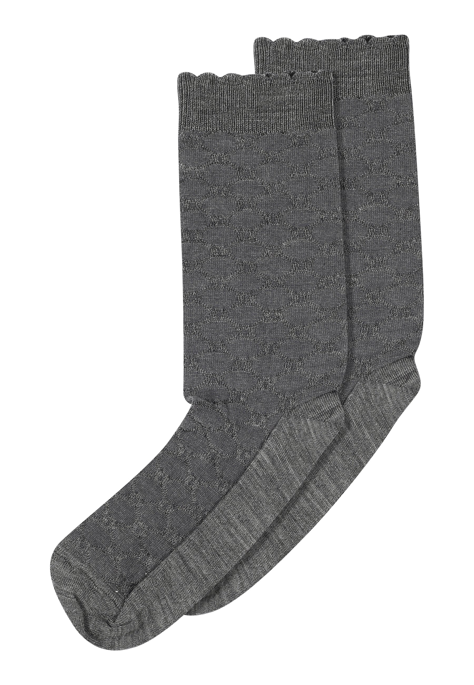 Grace strømper - Medium Grey Melange