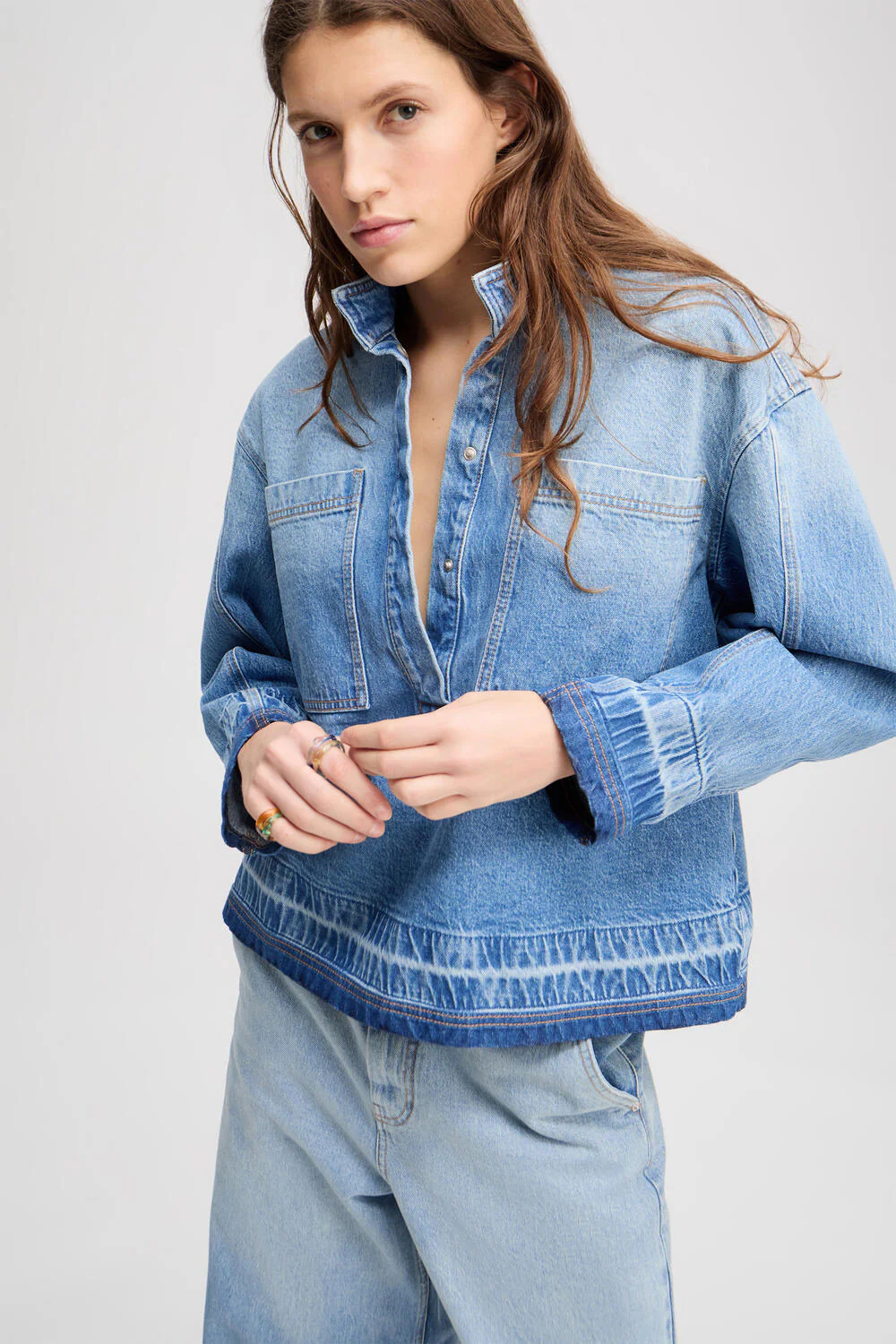 Luxa denimbluse - Light Blue - Image 6