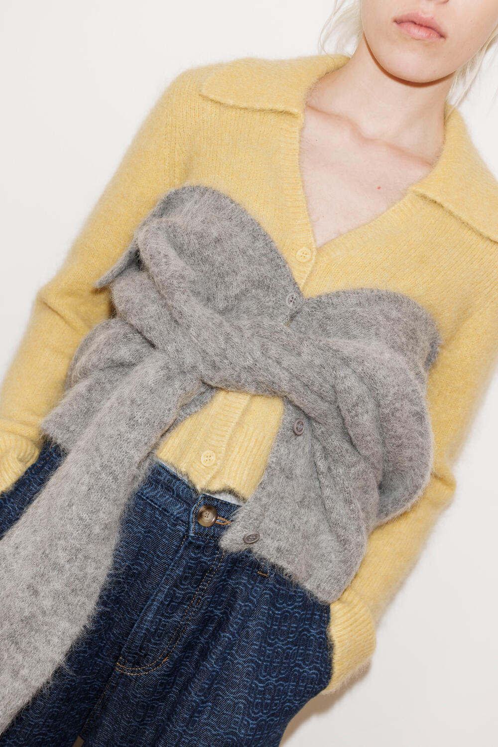 Roxas polo cardigan - Lemon - Image 3